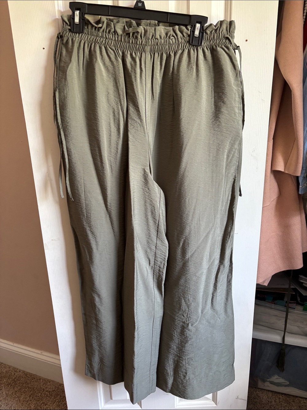 a new day Olive Green Wide Leg Drawstring Pants